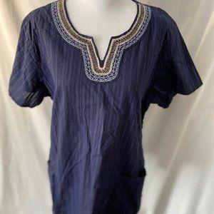 Healing Hands Scrub Top Pockets Extra Large